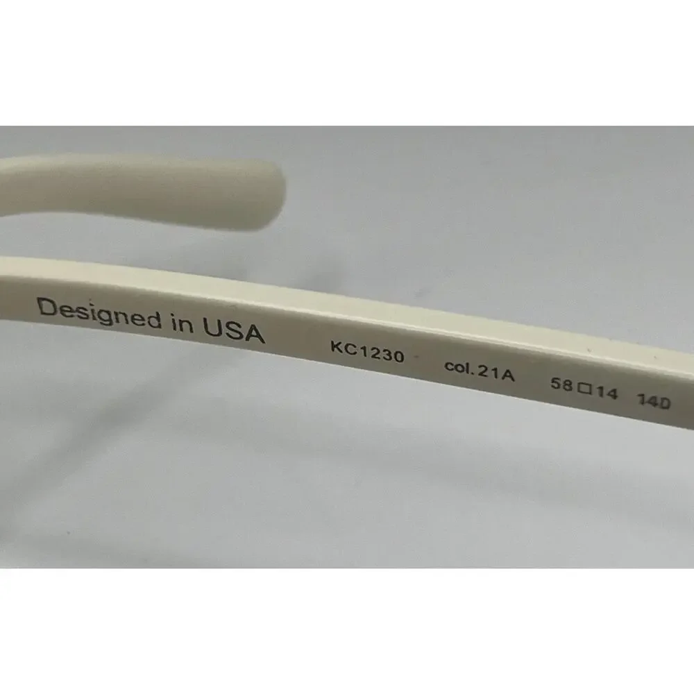 Kenneth Cole Reaction Aviator Sunglasses Adult Unisex White 58 14 140